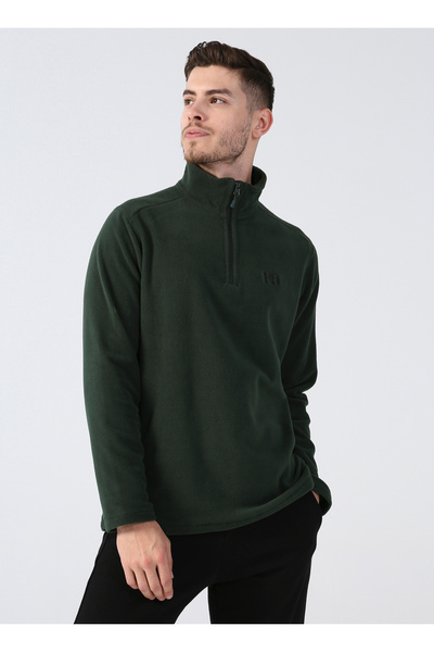 Helly Hansen Ανδρικό φούτερ με λαιμόκοψη σκούρο πράσινο φλις - HH 12001_HH MOUNT FLEECE