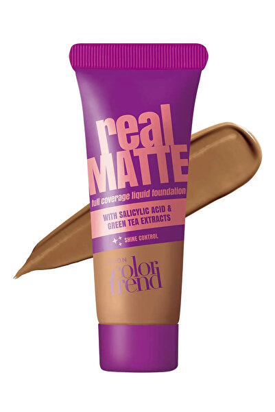 AVON Color Trend Real Matte Likit Fondöten Parlaklık Kontrolü 30 Ml. Light Ca...