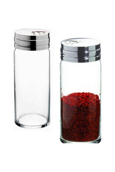 Paşabahçe Number 43890 - Basic 8-Piece Salt Shaker Set with Metallic Cover