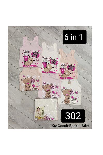 TURKUAZ KIDS High quality 100% cotton 6 pack Girl ChildPrinted Athlete