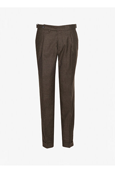 BROOKS BROTHERS Normal Bel Duble Paça Standart Haki Erkek Pantolon BBFW23MPT011