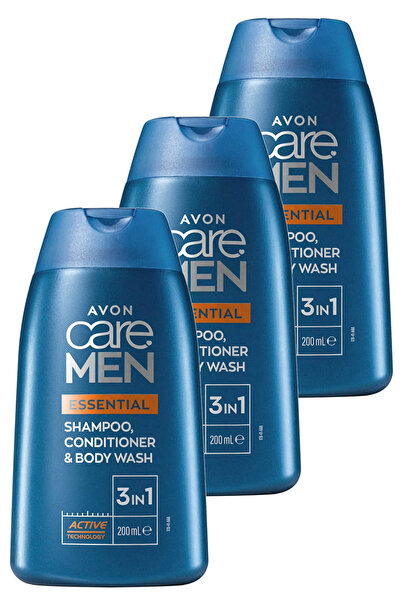 AVON Care Men Essential 3’ü 1 Arada Sampuan, Bakım Kremi Ve Dus Jeli 200 Ml. ...