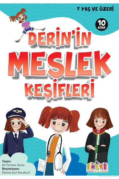 Kaliteli Eğitim Yayınları Derin'in Meslek Keşifleri | 7 Yaş | 10 Kitap | 48 S...