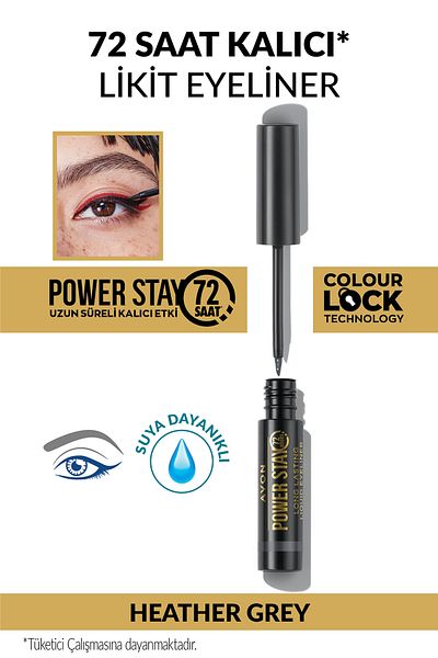 AVON Power Stay Long Lasting Liquid Eyeliner Heather Gray