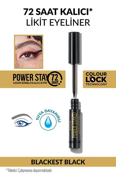AVON Power Stay Long Lasting Liquid Eyeliner Blackest Black