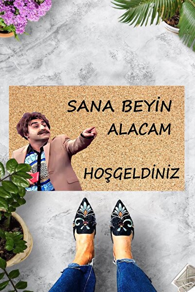 linazaitun Dijital Baskılı Sana Beyin Alacam Hoşgeldiniz Yazılı Dekoratif Kap...