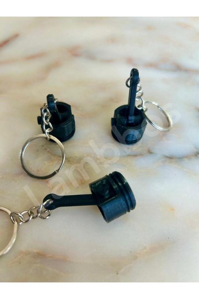 Lambbos Piston Keychain Black 1pc