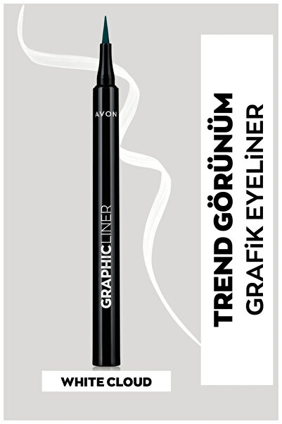 AVON Graphic Liner Keskin Uçlu Likit Eyeliner White Cloud