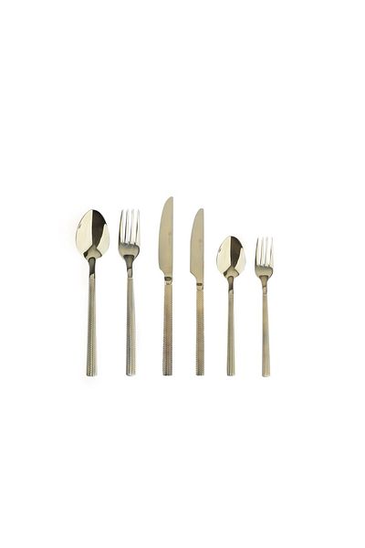 Lucky Art Royal Crown Gold Glory 36 Piece Cutlery Set