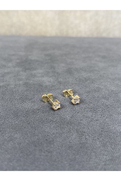 ARSLANTAŞ 1989 14 AYAR ALTIN TEK TAŞ KÜPE