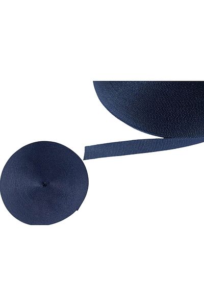 Megas Etiket Navy Blue Narrow Woven Strip -1 cm- 50 Meters