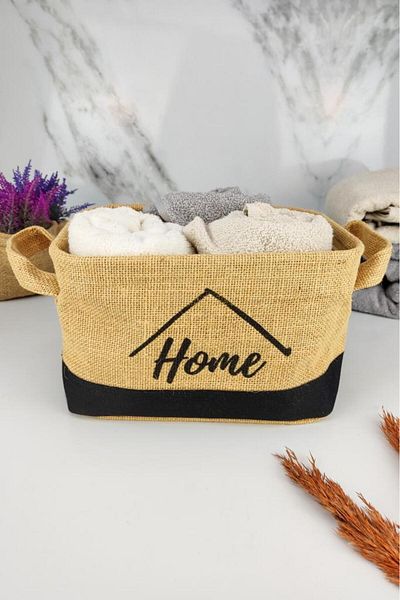 Digithome منظم خوص متعدد الأغراض سلة مستطيلة صغيرة باللون الأسود - Cly-j1006 C1-1-121