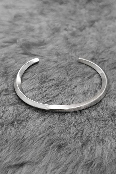 Chavin Gray Clamp Design Steel Men's Bracelet Du25by