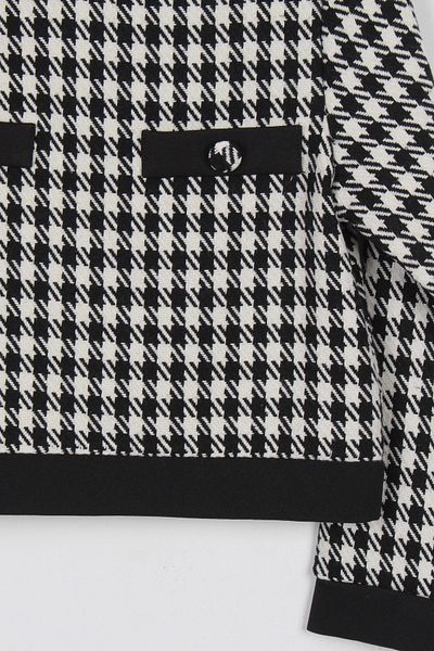 incity Κοριτσίστικη μαύρη μπλούζα Houndstooth