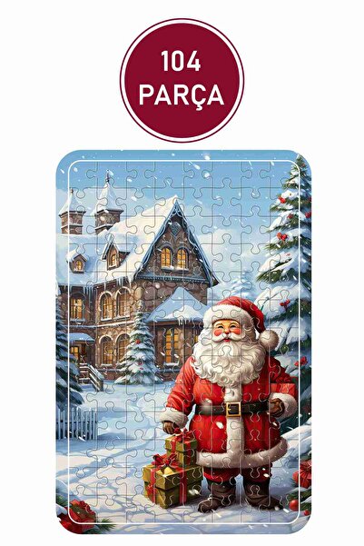 LİPYOS Noel Baba, Kardan Adam, Yılbaşı, Hediyelik 104 Parça Puzzle