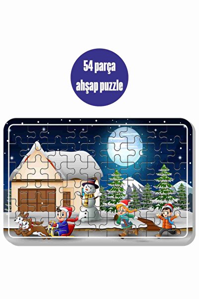 LİPYOS Noel Baba, Kardan Adam, Yılbaşı, Hediyelik 54 Parça Puzzle