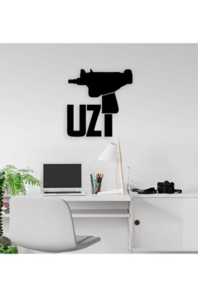 MODAT 2d Uzi Ahşap Duvar Dekor Tablosu Duvar Süsü (35x35cm)