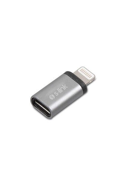 S-LINK SL-TA20M GÜMÜŞ METAL GÖVDE MİCRO USB 5PIN F LIGHTNING M ÇEVİRİCİ