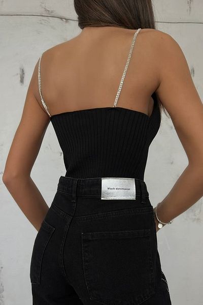 lovebox Γυναικείο Πέτρινο Πλεκτό Μαύρη Μπλούζα 23W15019