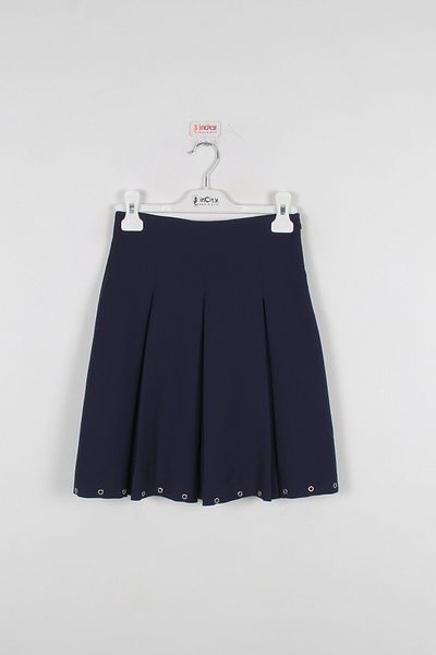 incity Girl's Navy Blue Pleated Skirt