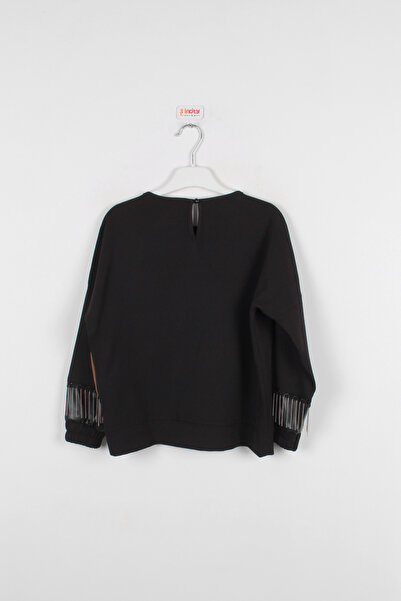 incity Girl's Black Leather Blouse