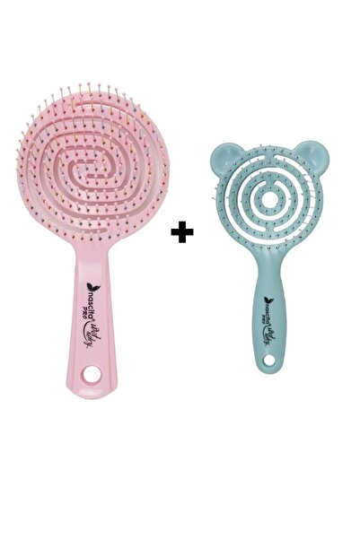 nascita فرشاة شعر ثلاثية الأبعاد للتحكم المرن باللون الوردي -40 & Pro فرشاة ش...