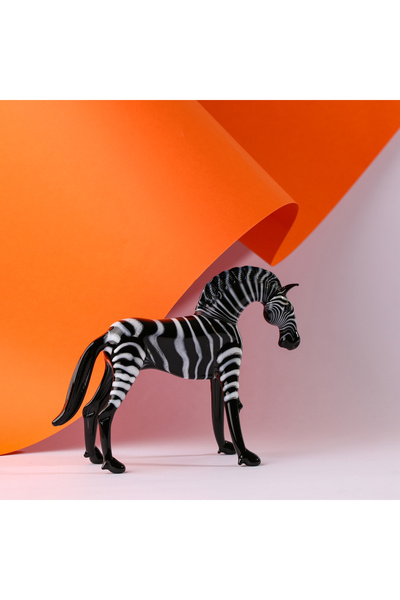 ADAMODART Zebra El yapımı Dekoratif Cam Biblo