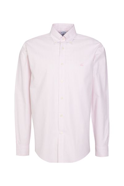BROOKS BROTHERS Ανδρικό ανοιχτό ροζ πουκάμισο με κανονική εφαρμογή χωρίς σιδέρωμα