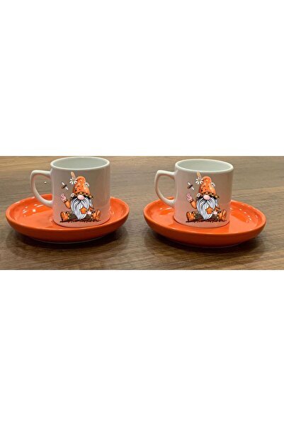 LADİJİTAL BASKI ÇÖZÜMLERİ مجموعة فناجين القهوة التركية من سلسلة أورانج نيويورك