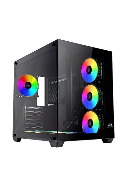 Power Boost PB-PV005BB SEA VİEW ATX 7x120MM ARGB Fanlı MidT ATX SİYAH KASA