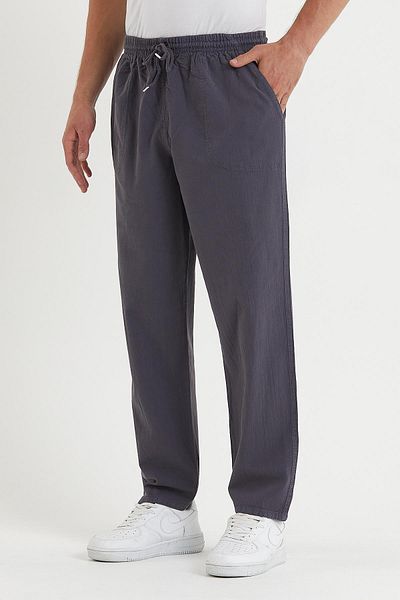 COMBİNE MİCHAİL Men's Smoke Color Basic Relaxed Fit Jogger Pants