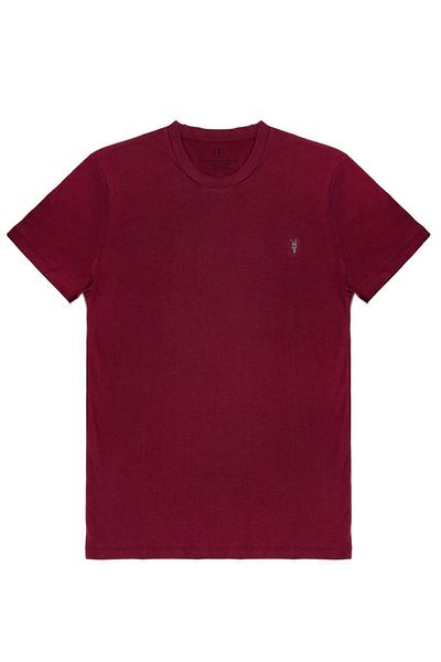 COMBİNE MİCHAİL Tricou cu mânecă scurtă pentru bărbați, roșu claret, 100% bumbac
