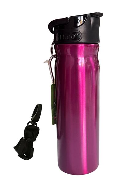 Mikro Steel Water Bottle, Flask and Straw 500 ml Without Thread