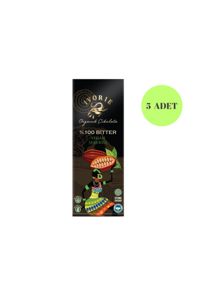 IVORIE 5'li set Ivorıe Organik Çikolata Glutensiz El yapımı bitter vegan çiko...