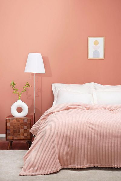 Karaca Home Joena Single Blanket - Powder Pp