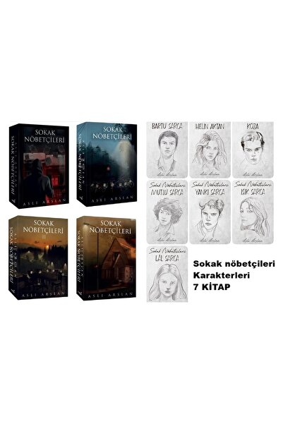 İndigo Kitap Sokak Nöbetçileri 1-2-3-4 + Sokak Nöbetçileri Karakter Günlükleri 7 Kitap Karton Kapak Aslı Arslan