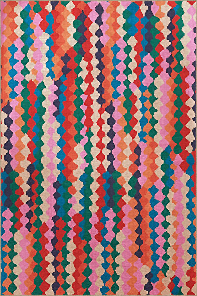 Rugs Modern Halı Çok Renkli Karma Şekil Çizgi Kesitli Desen Kreatif Modern De...