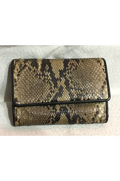 tayfuntufan antika koleksiyon Портфейл от змийска кожа от 70-те години на миналия век 12,5 x 8,5 см