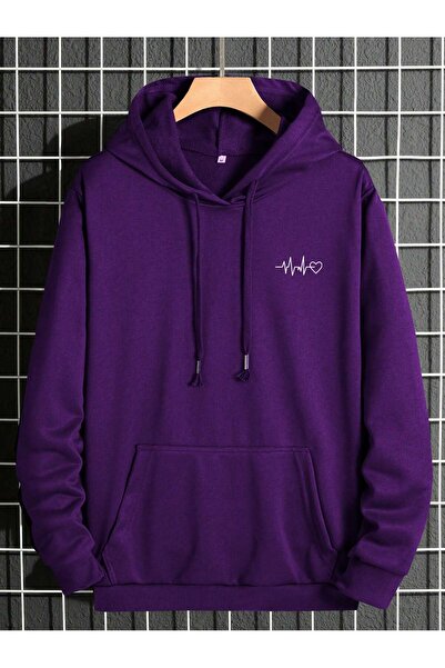 Tarzsokak Harajuka Sokakt Yazılı Grafik Sweat Mor