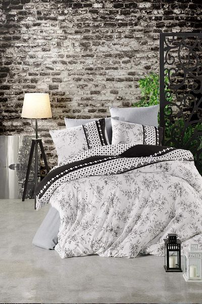 newhome Raina/μαύρο Σετ Παπλωματοθήκη Μονή