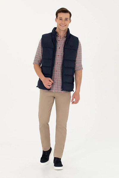 U.S. Polo Assn. BASE. Polo Assn. Men's Navy Blue Vest G081SZ010.000.1666849.VR033 TEKSPOR