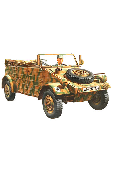 TAMIYA 1/35 German Kübelwagen Type 82 Plastik Askeri Kara Aracı Maket Kiti, D...