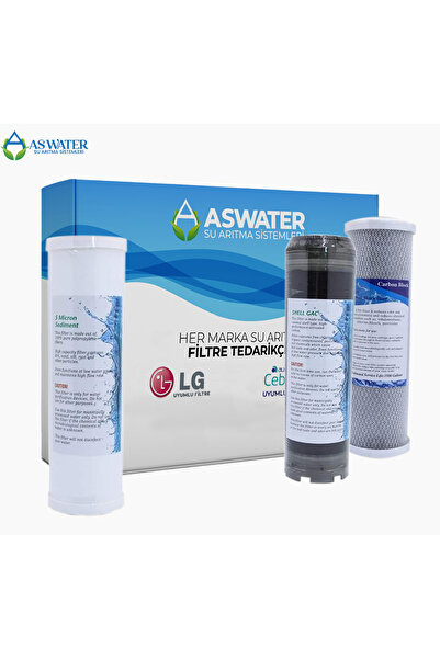 As Water Aura Cebilon Compact Uyumlu Açık Kasa Su Arıtma Cihazı 3 Lü Lüx 10" ...