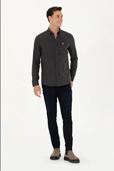 U.S. Polo Assn. U.S. Polo Assn. Erkek Uzun Kollu Basic Gömlek G081SZ004.000.1672287.VR014 TEKSPOR