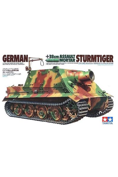 TAMIYA 1/35 German Sturmtiger 38cm Assault Mortar Plastic Tank Model Kit, Disassembled Hobby Set