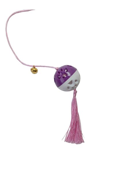 Be Cat Sound, Cat Fishing Rod, Rattle, Plastic, Colorful, Cat Patterned, Tasseled, Wooden Handle, Toy