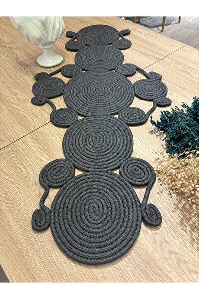 MaVaux Vanessa Natural Jute, Patterned, Wicker, Placemat, Table, Coffee Table Runner 45x95