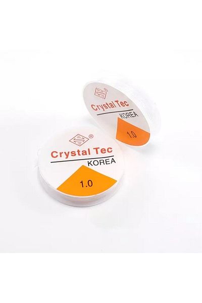 Hobimos 2 Pieces of 1 Mm Transparent Rubber Line Flexible Wristband Rope