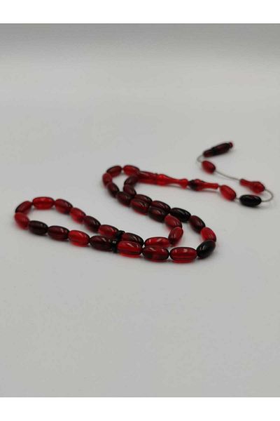ALTUNTAŞ FIRE BERNUT CIRCLE CAPSULE CUT Rosary 7*11 MM SET SYSTEM TASSEL