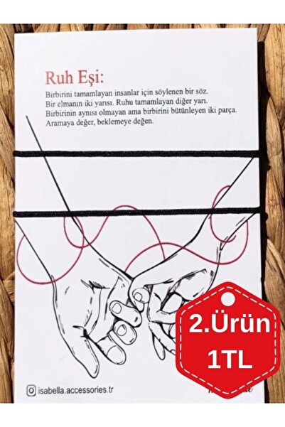 İsabella Accessories Kırmızı Red String Ip Çift - Sevgili Bilekliği - Ruh Eşi...